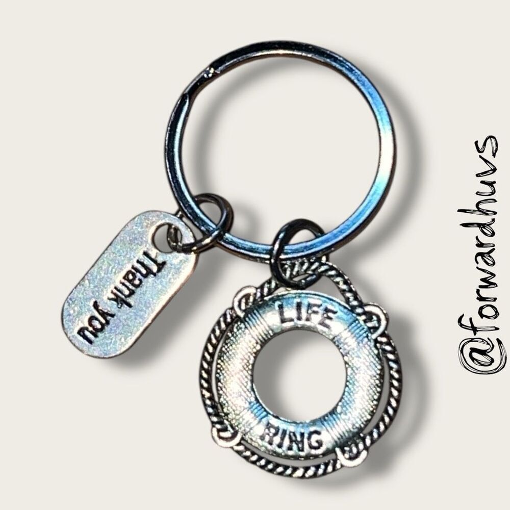 Bundle Sale 3 for $15 | Silver Tone Life Ring & Thank You Charm Keychain